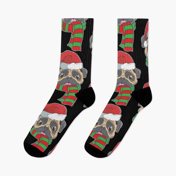Item preview, Funny Christmas Dog Xmas Santa  Pug Holiday Gift designed and sold by haselshirt.