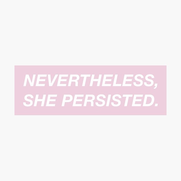 Nevertheless, she persisted. (pink box) Photographic Print