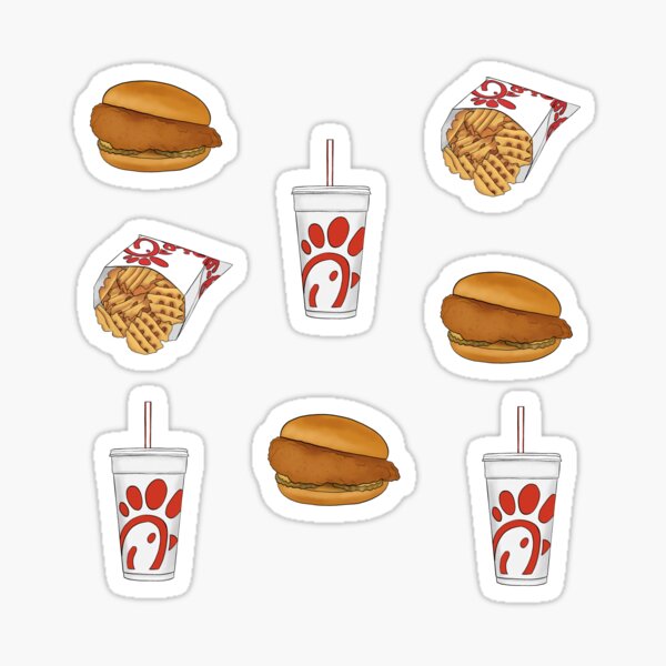 Red Fast Food Sticker