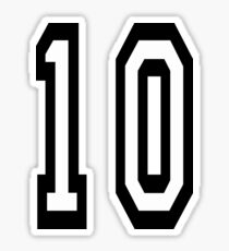 Pegatina 10, NÚMERO DE DEPORTES DE EQUIPO, DIEZ, DECIMO, Competencia