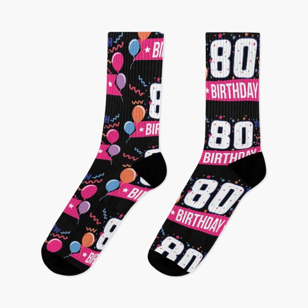 Item preview, 80th Birthday Party Balloons Banner Gift Idea designed and sold by haselshirt.