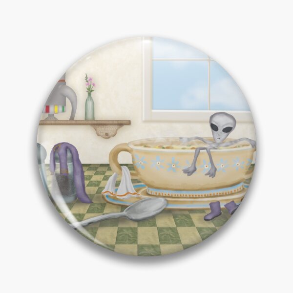 Artikelvorschau, Tiny Alien in My Soup entworfen und verkauft von Full Frog Moon.
