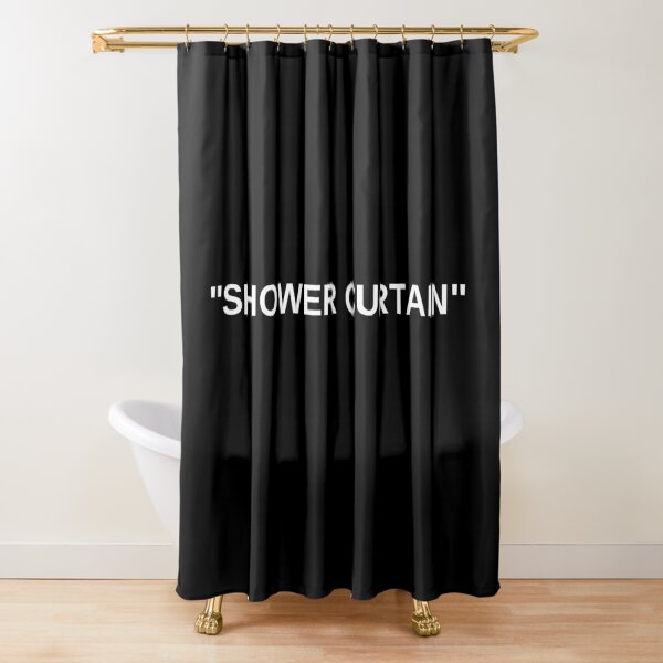 Off White Style Label - "Shower Curtain" - Black Shower Curtain