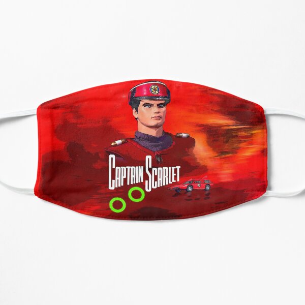 Captain Scarlet drawing 1 Flat Mask