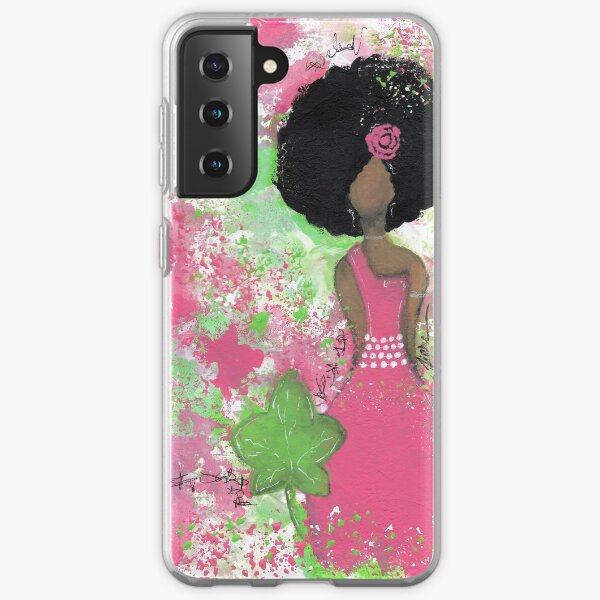 Dripping in Pink and Green Angel Samsung Galaxy Soft Case
