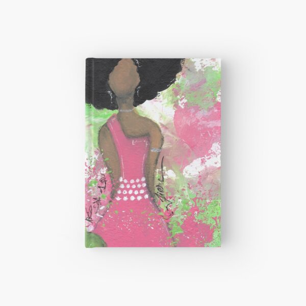 Dripping in Pink and Green Angel Hardcover Journal