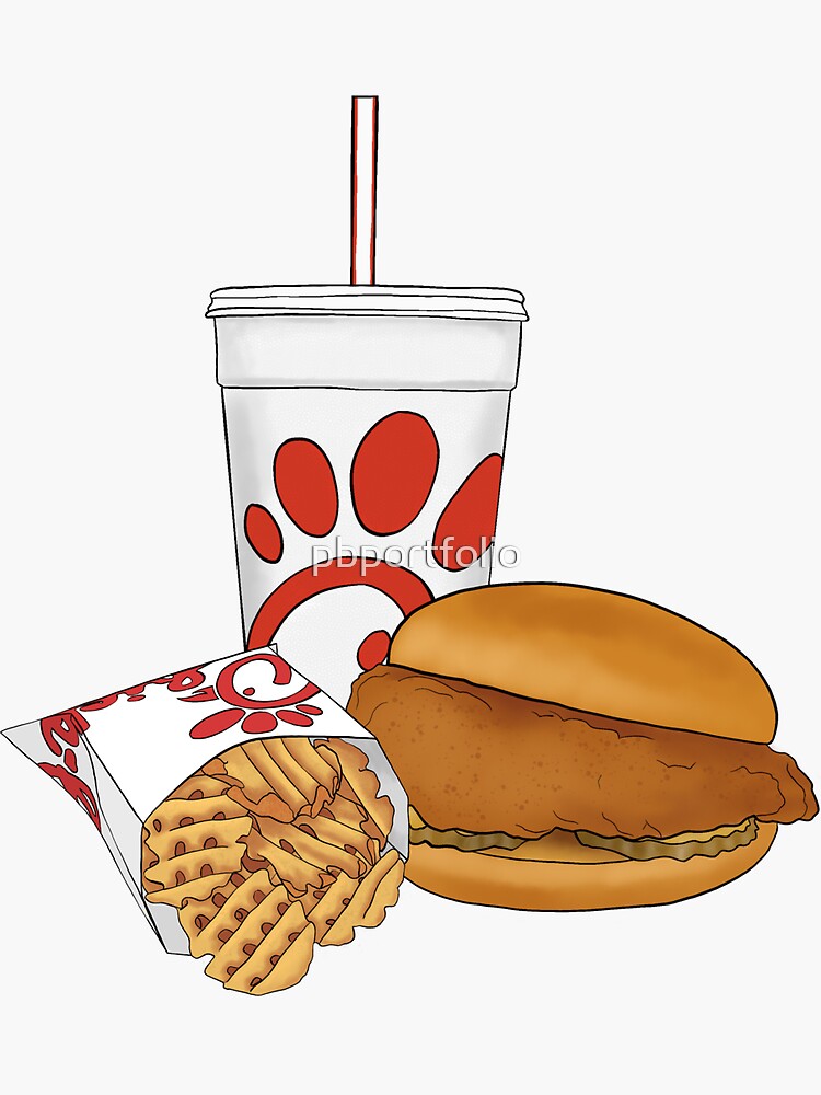 Thumbnail 3 of 3, Sticker, Red Fast Food Trio designed and sold by pbportfolio.