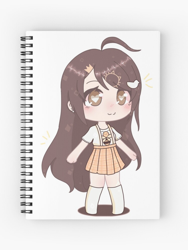 Cute Anime Girl - Gacha Edit | Spiral Notebook