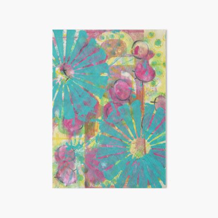 Blue Flower Abstract Art Board Print