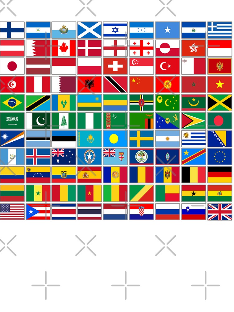 Nationalflaggen der Welt: Farben, Formen, Objekte