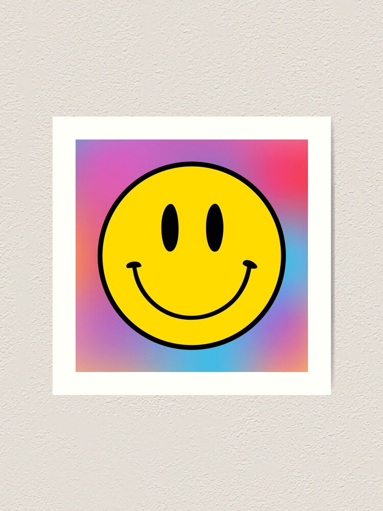 Bold And Bright Happy Face Smiley Art Print By Happyfaceco Redbubble