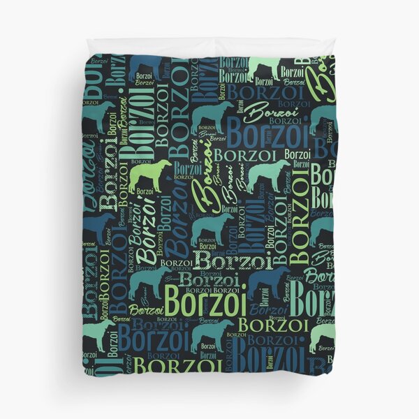 Item preview, Borzoi Dog Word Art pattern designed and sold by k9printart.