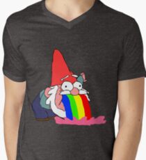 Gnome puking happiness - Gravity Falls Men's V-Neck T-Shirt