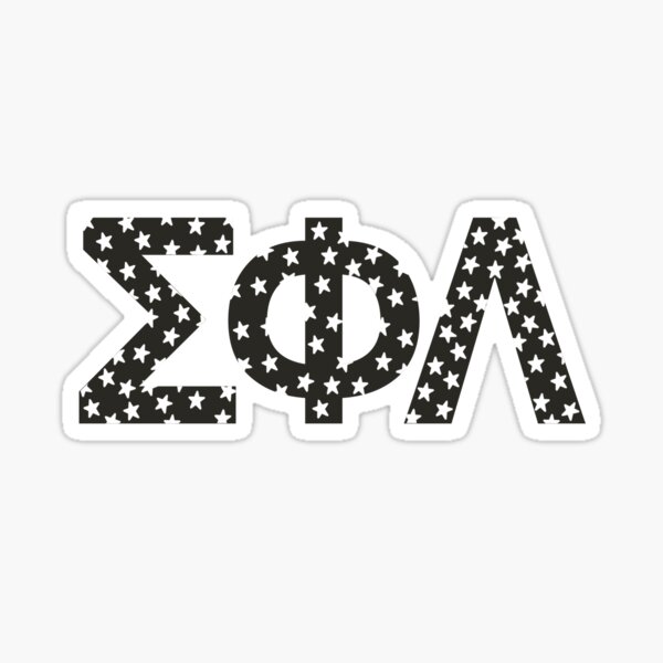 Sigma Phi Lambda: Star Letters Sticker