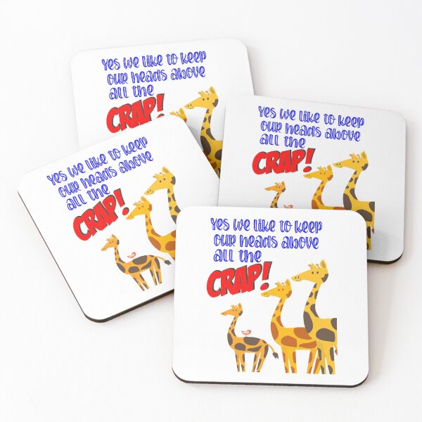 Item preview, Giraffes - We Like to Keep Our Heads Above all the Crap!  A Simple graphical design - that says what many feel! designed and sold by JOHNC1.