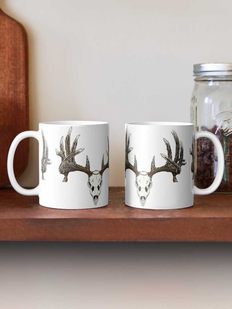 Buck in Fall Camo White Tail Deer Travel Mug