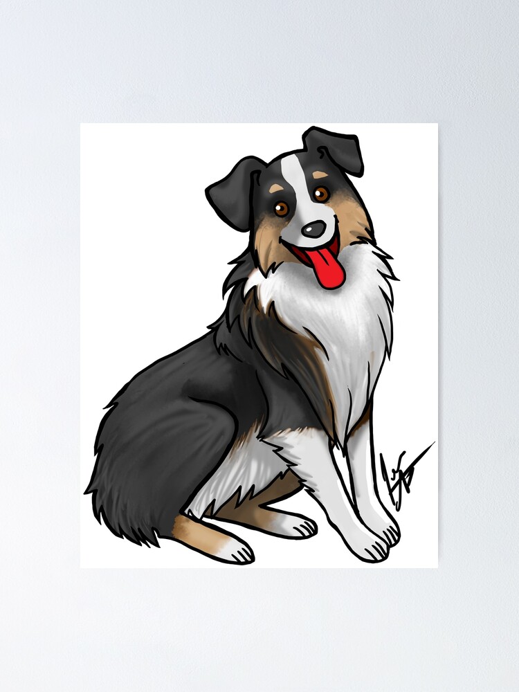 Shepherd - Black Tri-Color" Poster by | Redbubble