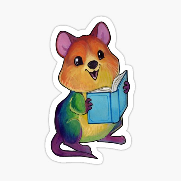 Regenbogen Quokka Sticker