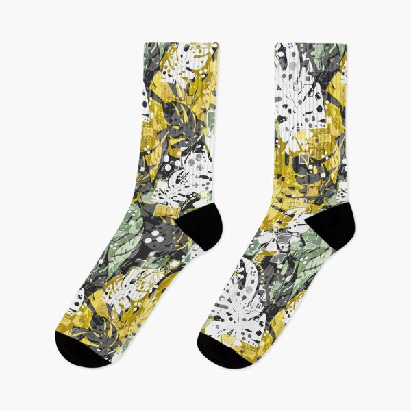 Item preview, Tropical abstract pattern exotic leaves jungle plants botanical monstera designed and sold by fuzzyfox.