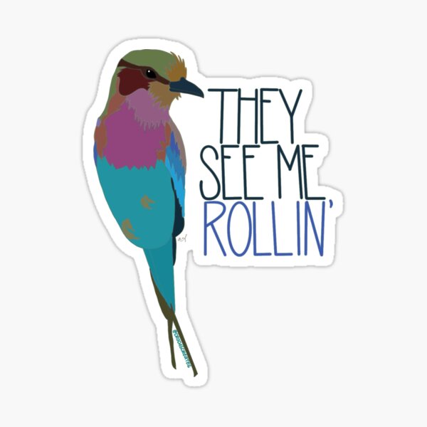 Item preview, Lilac Breasted Roller Rollin' designed and sold by crocuscreates.