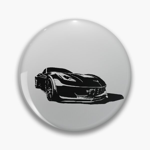 Item preview, C7 Chevy Corvette - stylized black on light background #2 designed and sold by mal-photography.