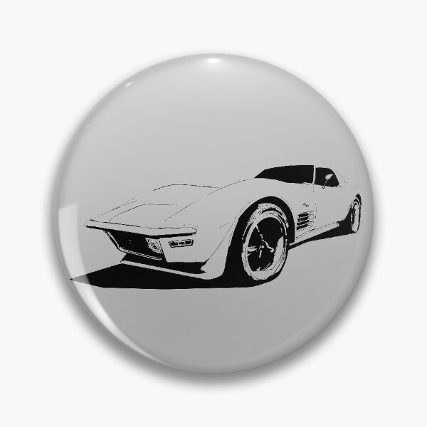 Item preview, 1971 Chevy Corvette - stylized black on light background  designed and sold by mal-photography.