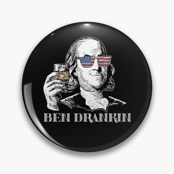 Item preview, Cheers from Ben Drankin drinking whiskey funny 4th of July American flag sunglasses designed and sold by alenaz.