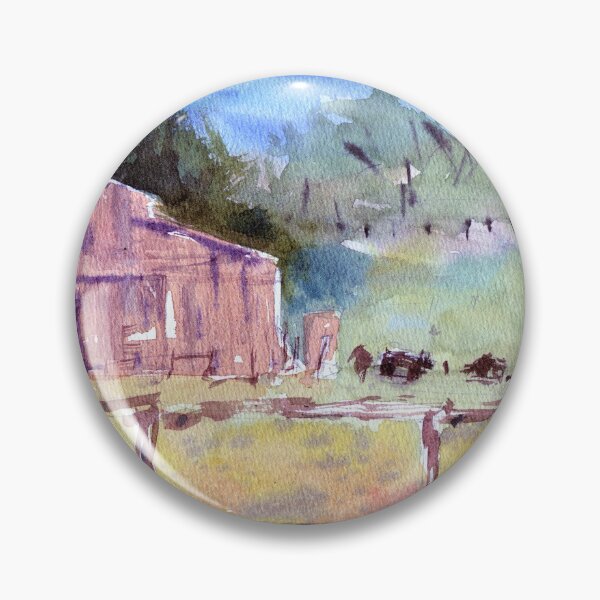 Item preview, Farm watercolour painting designed and sold by darrenyeoart.