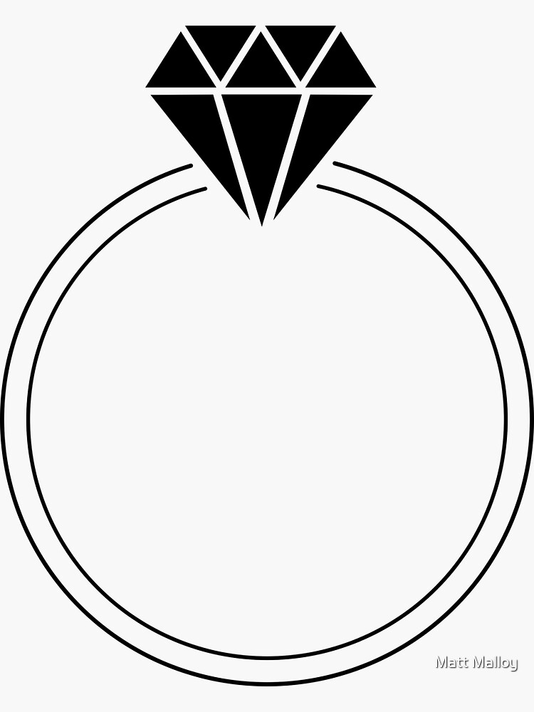 "Diamond Ring" Sticker by mattmalloy Redbubble