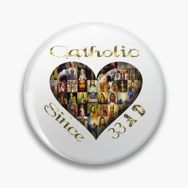 Item preview, Catholic Since 33 AD Cross Virgin Mary & Saints designed and sold by hispanicworld.
