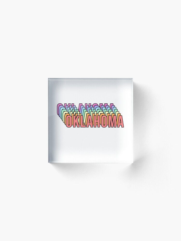 Alternate view of Oklahoma Acrylic Block