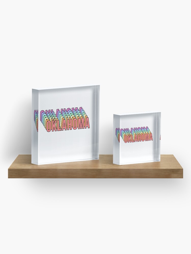 Alternate view of Oklahoma Acrylic Block