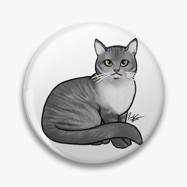 Item preview, Cat - British Shorthair Gray Tabby Cat designed and sold by Jennifer Stolzer.