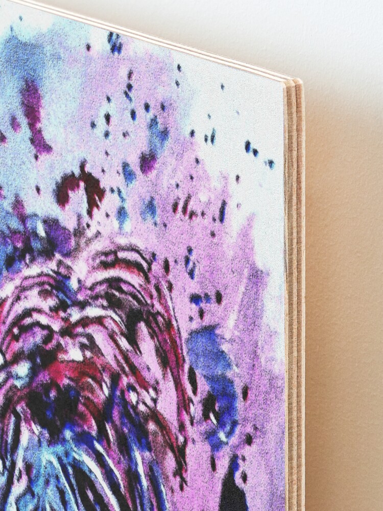 Alternate view of Art Doodle No. 42 Coral Splatter Mounted Print