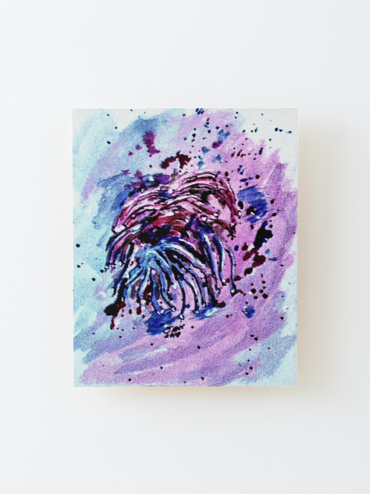 Alternate view of Art Doodle No. 42 Coral Splatter Mounted Print
