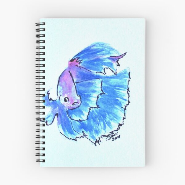 Item preview, Art Doodle No. 37 Blue Betta Fish designed and sold by Clyde J. Kell.