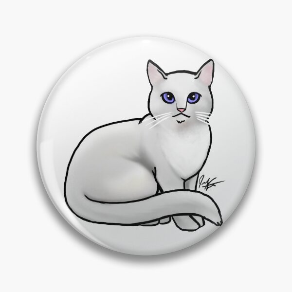 Item preview, Cat - British Shorthair White Cat designed and sold by Jennifer Stolzer.