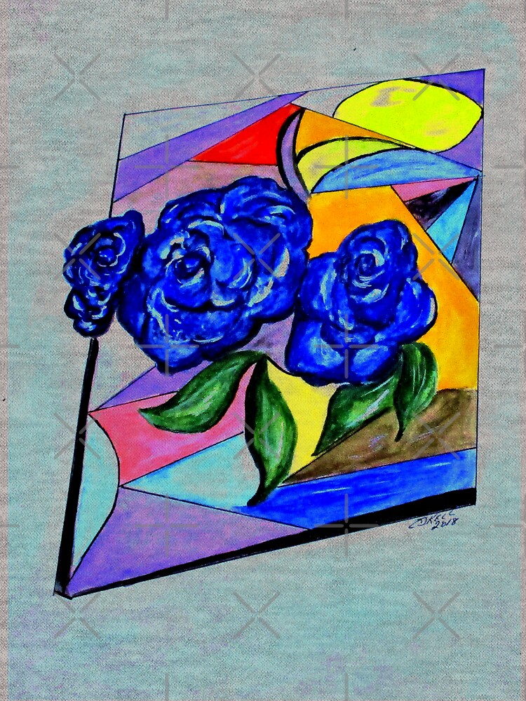 Whimsical Blue Roses Trans BG by cjkell