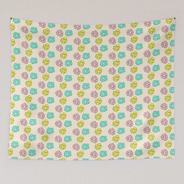 Item preview, 3 Pastel Scrunchies - Pink, Turquoise, Yellow Stickers Set    designed and sold by Ayarat Burke.