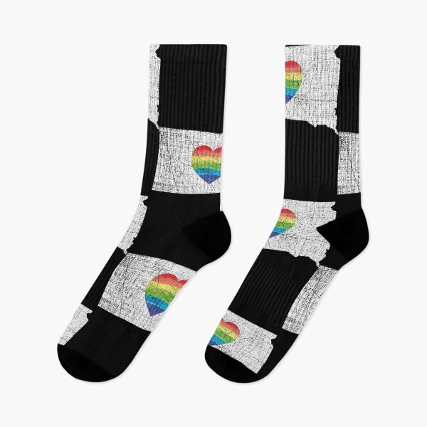 Item preview, South Dakota Gay Pride Heart Rainbow Flag LGBT Month Lesbian Bisexual designed and sold by Tee Kaboom!.