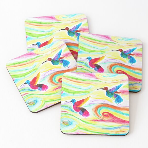 Item preview, Colibríes caprichosos de colores designed and sold by TodaysFancy.