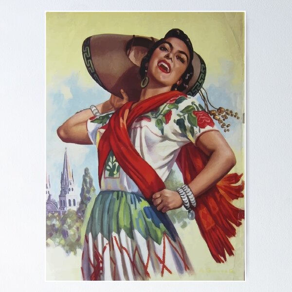 Mexican Folk Art Print,Spanish Girl Art,Mexican Town Print,Naive Spanish  Art,Latin Art Decor,Paradise Art,Mexican nature Art,Floral Print