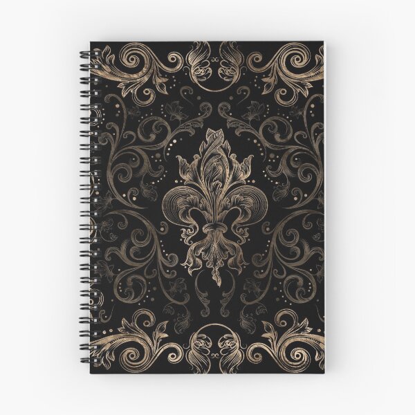 Item preview, Fleur-de-lis ornament Black and Gold designed and sold by k9printart.