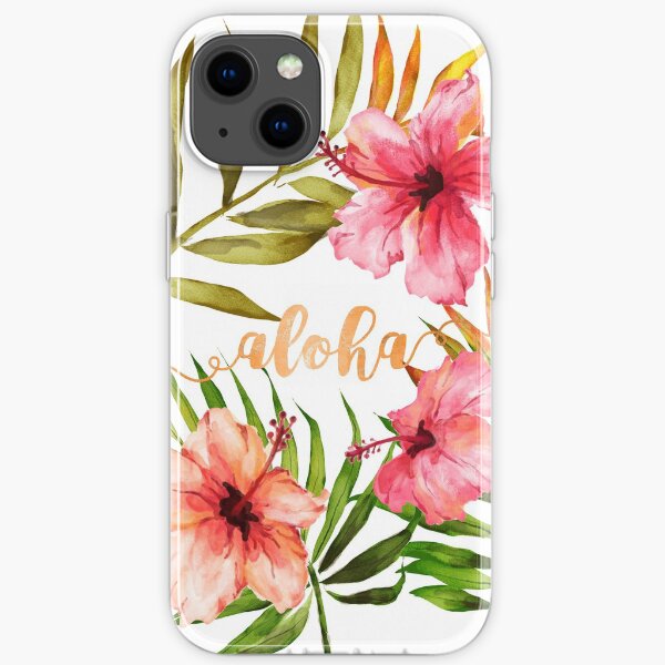 Aloha Tropical Hawaiian Floral Watercolor iPhone Soft Case