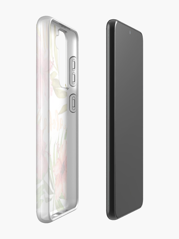 Alternate view of Aloha Tropical Hawaiian Floral Watercolor Samsung Galaxy Phone Case