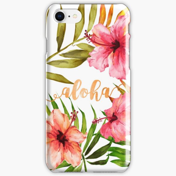 Aloha Tropical Hawaiian Floral Watercolor iPhone Snap Case