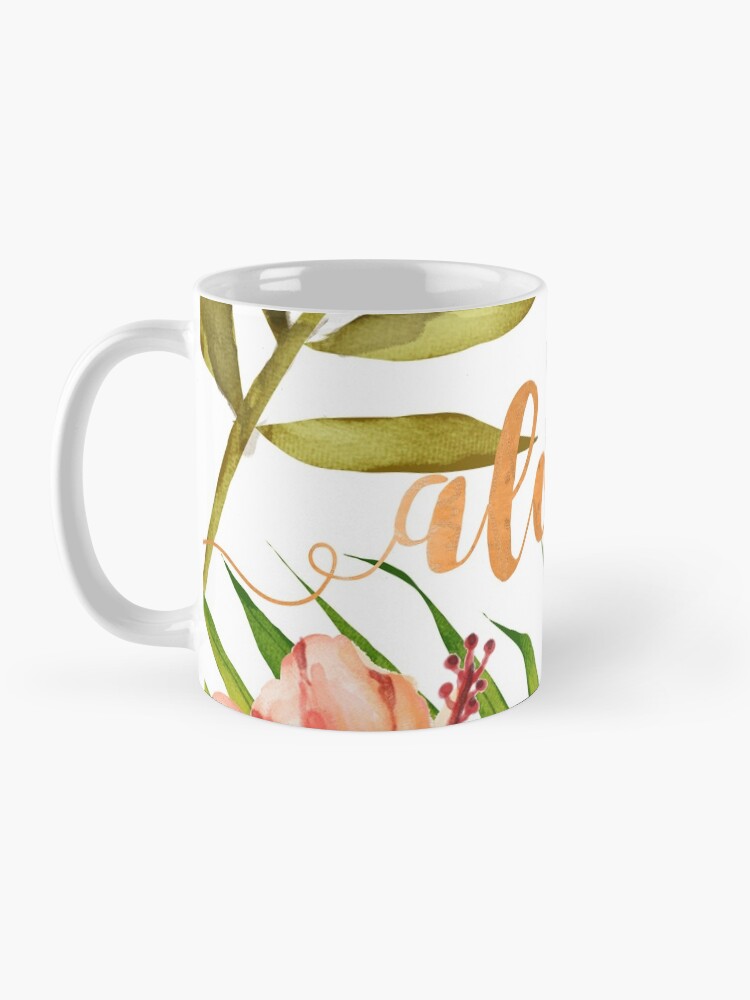 Alternate view of Aloha Tropical Hawaiian Floral Watercolor Mug