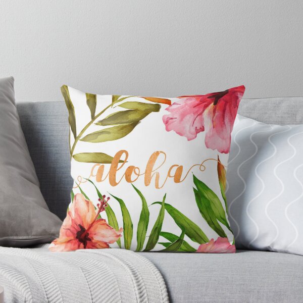 Item preview, Aloha Tropical Hawaiian Floral Watercolor designed and sold by Abigail Vigh.