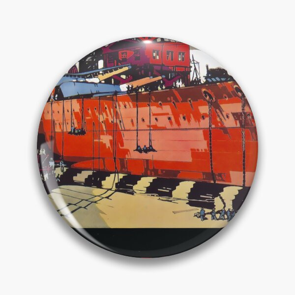 Item preview, Visit the Dockyards vintage travel poster designed and sold by stickart-marek.