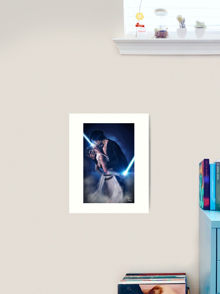 Thumbnail 2 of 3, Art Print, Blue Kiss designed and sold by heidihastings.